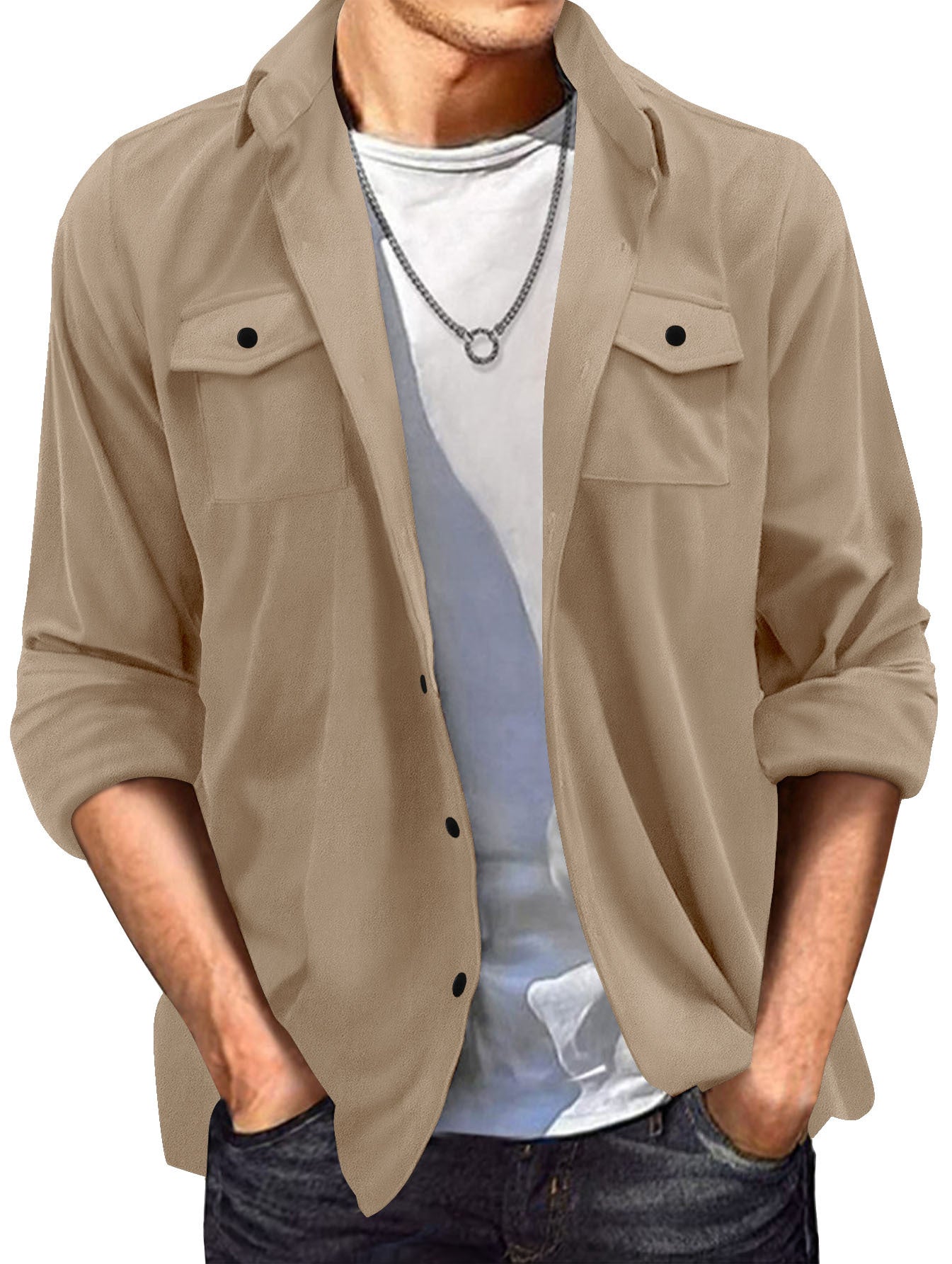 Herren Freizeithemd Modern Lässig Berlin Style