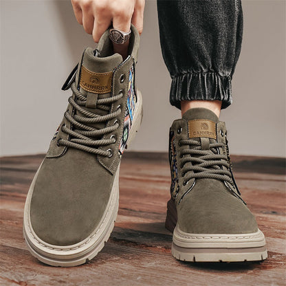 Damen Stiefeletten Robust mit Reißverschluss Schwarz Mode