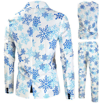 Herren Anzug Set mit Schneeflocken Muster Elegant Berlin