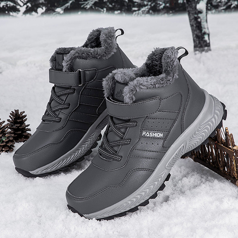 Damen Winterstiefel Warm Gefüttert Rutschfest Klettverschluss
