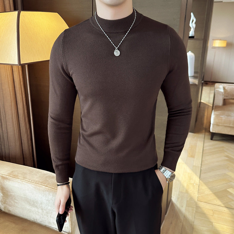 Herren modischer Pullover mit hohem Kragen und eleganter Passform Berlin Glamour