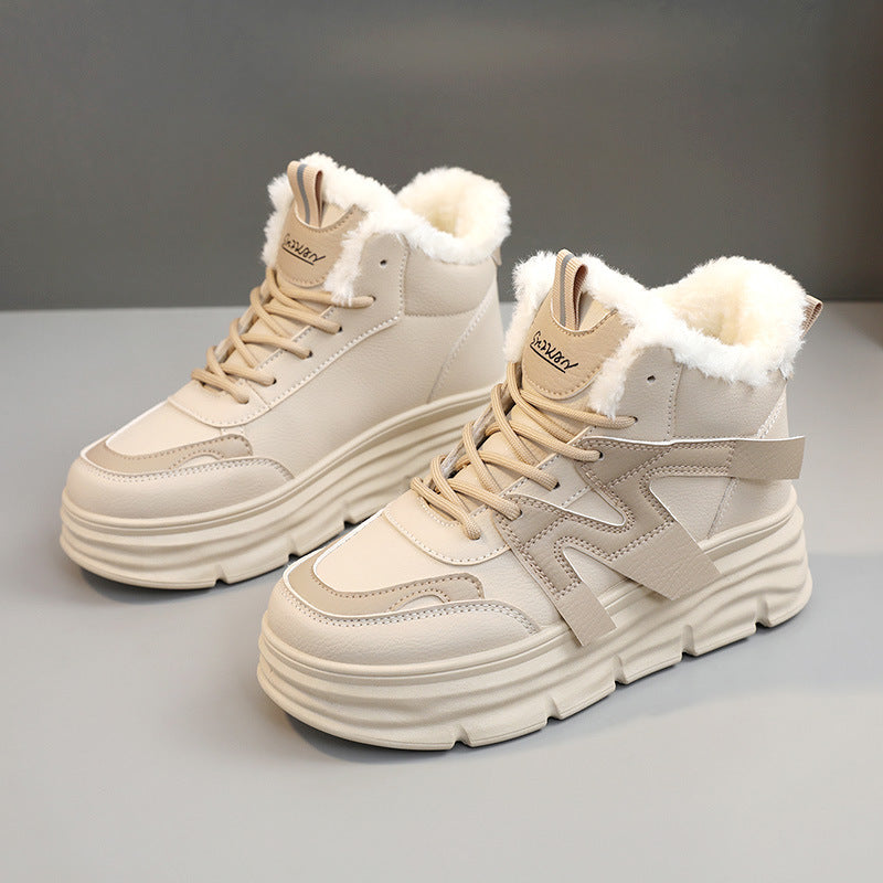Damen Sneaker High-Top Sportlich Kuschelig Robust