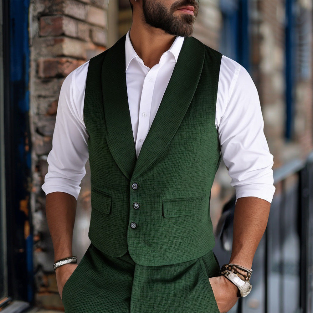 Herren Anzugweste Elegant Strukturiert Modern - BerlinGlamour