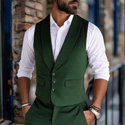 Herren Anzugweste Elegant Strukturiert Modern - BerlinGlamour