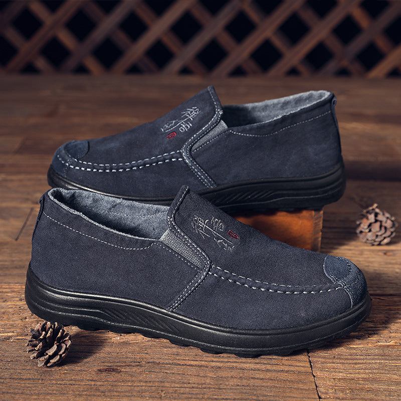 Herren Slipper Wildleder Bequem Komfortschuhe