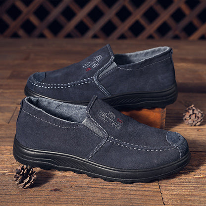 Herren Slipper Wildleder Bequem Komfortschuhe