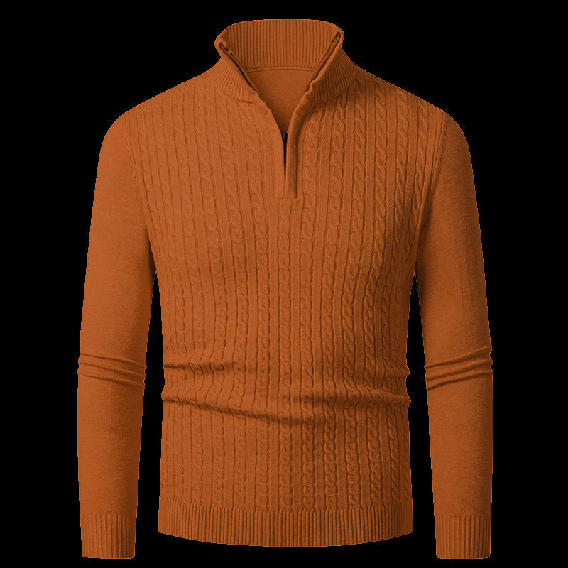 Herren Pullover Feinstrick Modern Reißverschluss