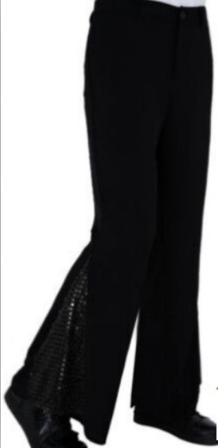 Herren Tanzhose Glitzer Schößchen Elegant Schwarz - BerlinGlamour