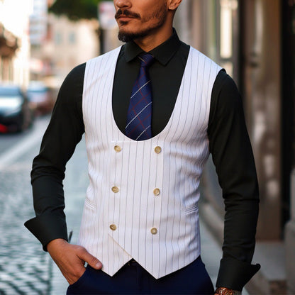 Herren Weste Strick gestreift Elegante Mode