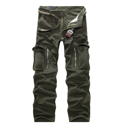 Herren Cargo-Hose Praktisch Reißverschluss Taschen Elastisch