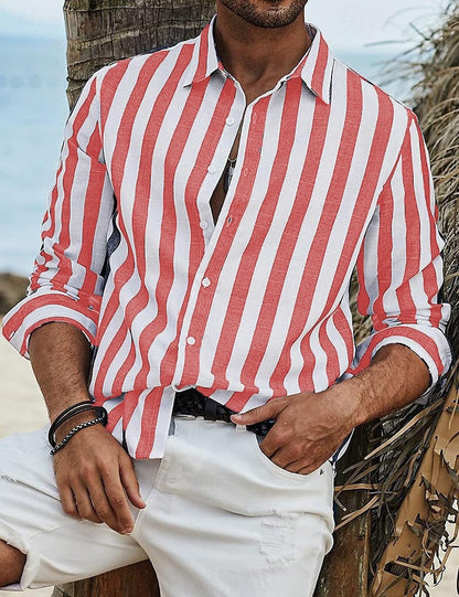 Herren Hemd Gestreift Modern Berlin Stil