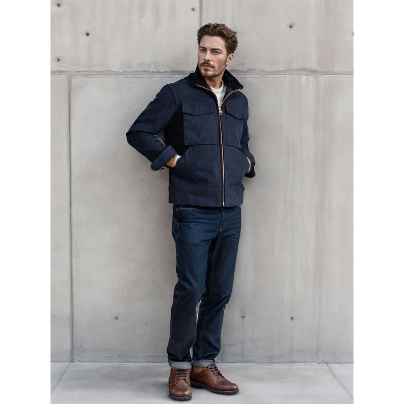 Herren Freizeitjacke Modern mit Taschen Sportlich
