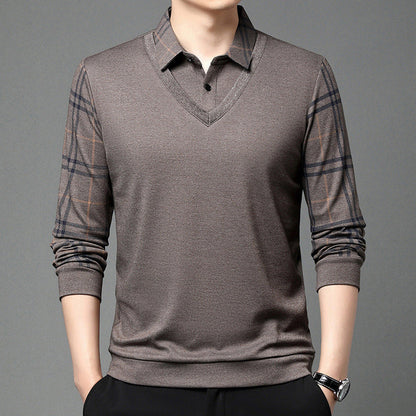 Herren Pullover V-Ausschnitt Modern Strukturiert Elegent
