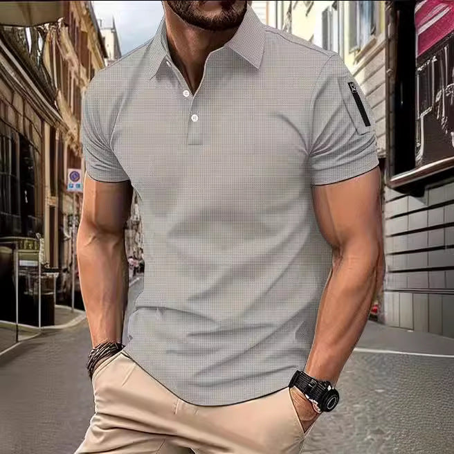 Herren Poloshirt Modern Muster Berlin Style