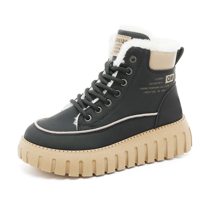 Damen Winterstiefel Warm Gefüttert Chunky Schnee Stiefel - BerlinGlamour