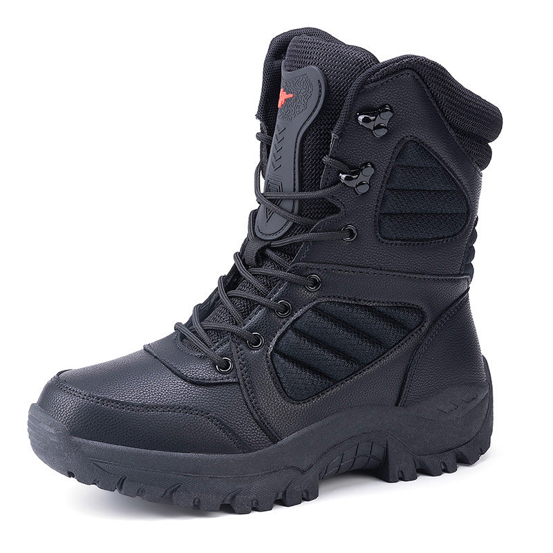 Herren Winterstiefel robust wasserabweisend rutschfest Schwarz