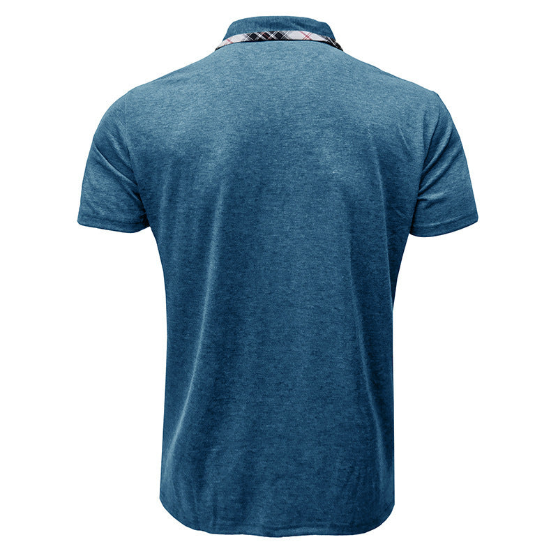 Herren Polohemd Kurzarm Karomuster Modern Berlin Style