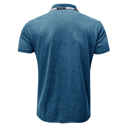 Herren Polohemd Kurzarm Karomuster Modern Berlin Style