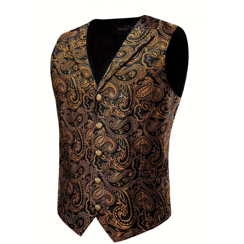 Herren Weste Elegant Paisley Muster Modern