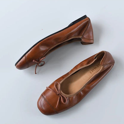 Damen Ballerinas Bequem Elegant Schleifen-Design