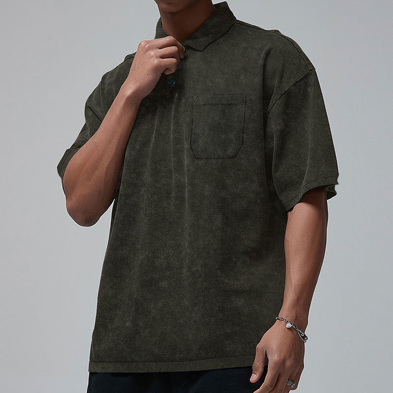 Herren Poloshirt lässig mit Brusttasche Modern Style - BerlinGlamour