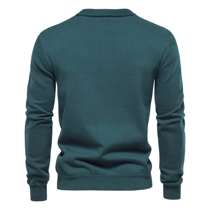 Herren Strickjacke V-Ausschnitt Modern Holzknöpfe