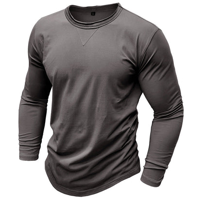 Bequemes Herren Langarmshirt aus Baumwolle Modern