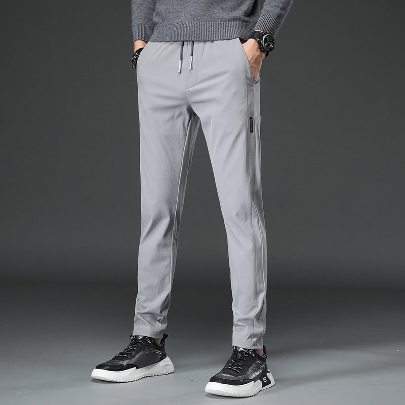 Herren Sporthose Slim Fit Elastisch mit Reißverschlusstaschen