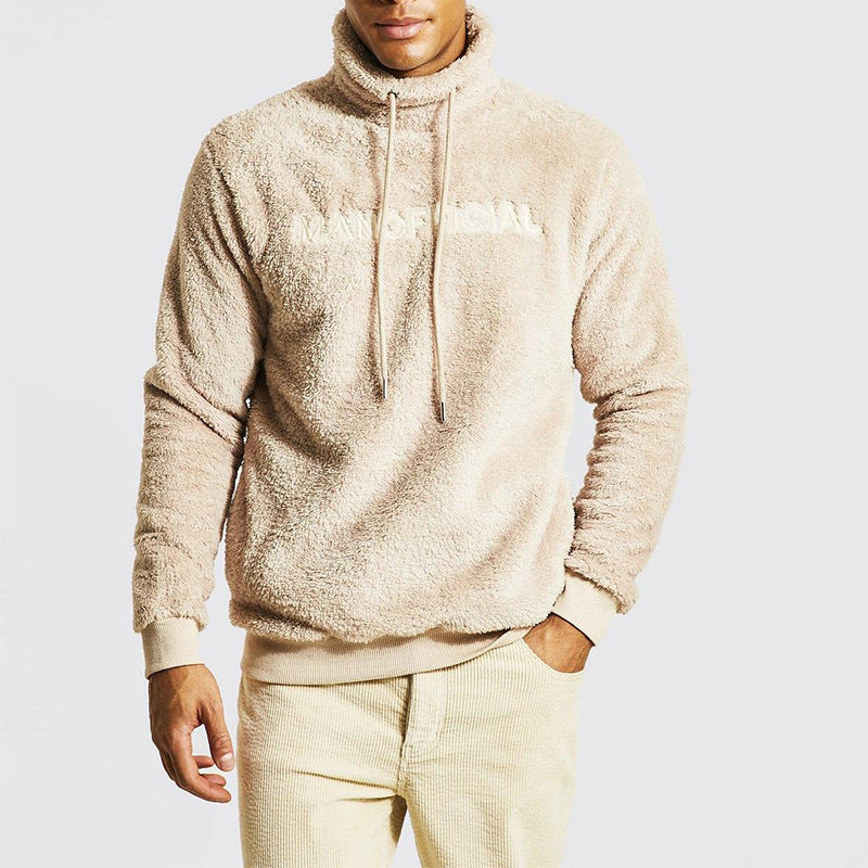 Herren Fleece Pullover Warm mit Kordelzug - BerlinGlamour