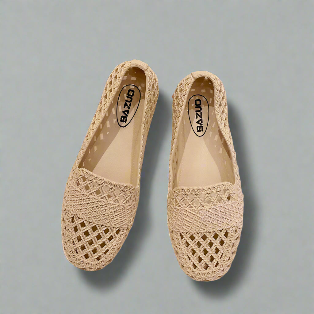 Frauen Halbschuhe Flache Cutout Schuhe Freizeit