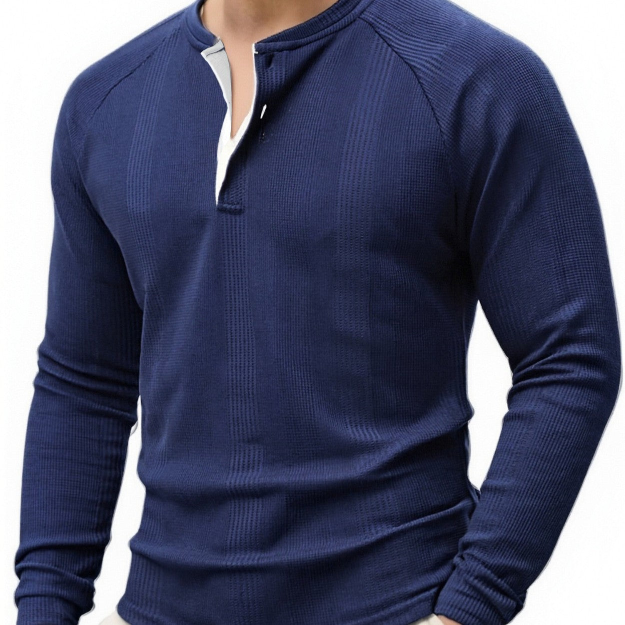Herren Langarm-Shirt Strukturiert Modern Berlin Chic