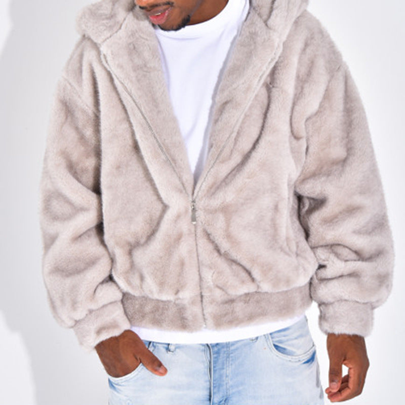 Herren Fleecejacke mit Kapuze Kuschelig Warm