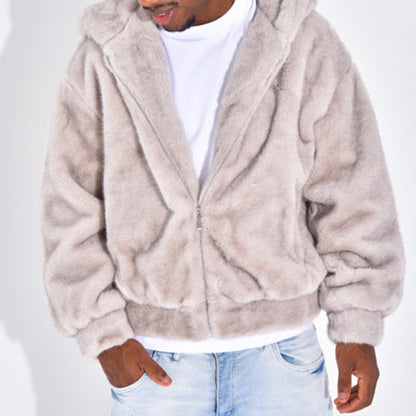 Herren Fleecejacke mit Kapuze Kuschelig Warm