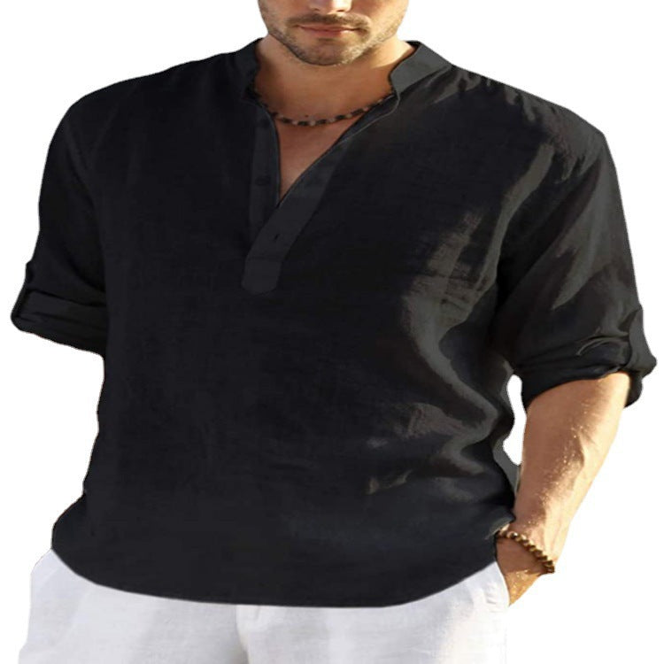 Herren Leinenhemd Kurzarm Modern Berlin Style