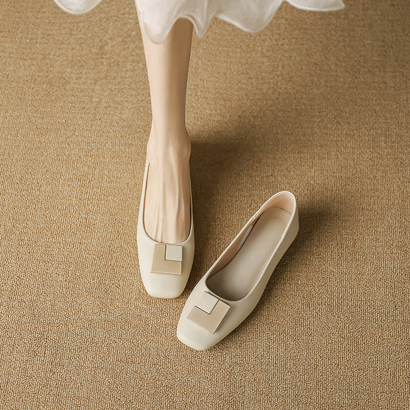 Elegante Damen Ballerinas Metallic Modern