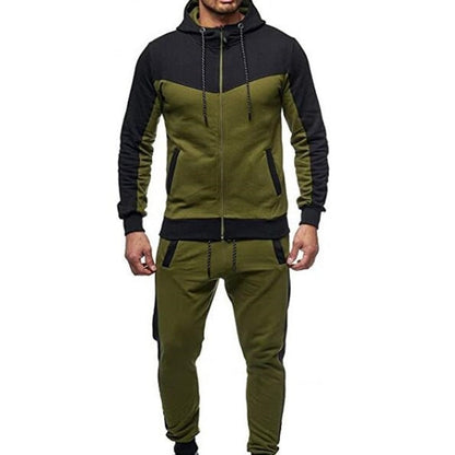 Herren Jogginganzug Sportlich mit Kapuze und Taschen