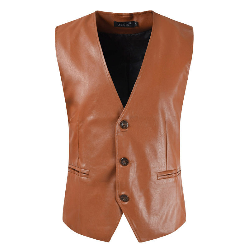 Lederweste Herren Ärmellos Elegant Lederschutz