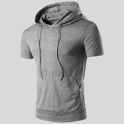 Herren Kapuzenoberteil Kurzarm Sportlich Trendy