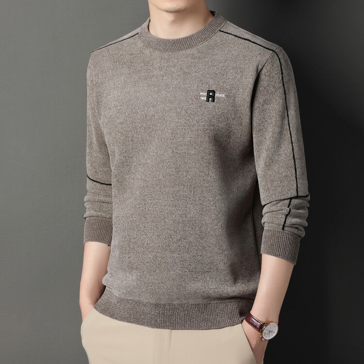 Herren Strickpullover Atmungsaktiv Rundhals Hochwertig