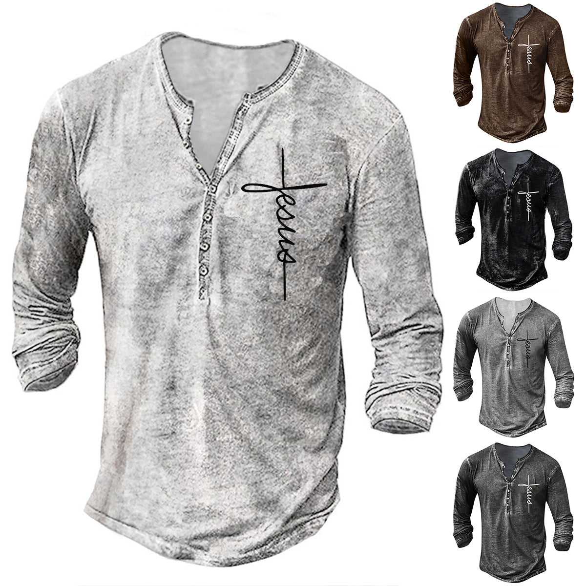 Herren Langarm Shirt mit Grafikdruck Modern Berlin Style - BerlinGlamour