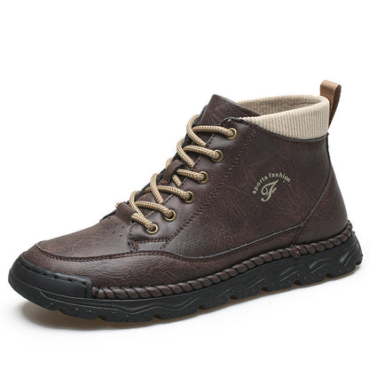 Damen Lederstiefeletten Sportlich Heidi Stil