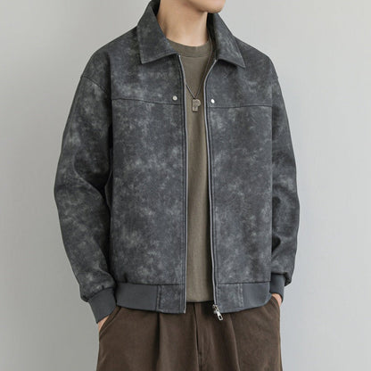 Lederjacke Herren Modern Bequem Wildleder