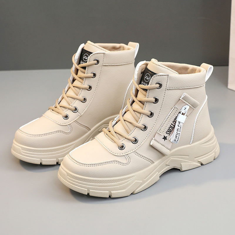 Damen Sneaker High-Top Sportlich Bequem Schwarz
