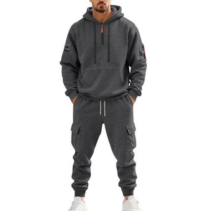 Herren Hoodie Set Komfortabel Cargo Jogger