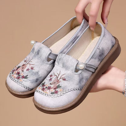 Damen Hausschuhe Bequem Florale Design Warm