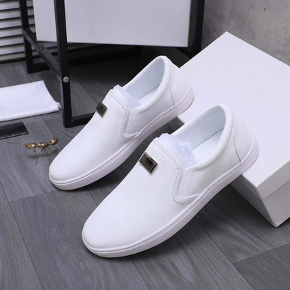 Damen Sneaker Bequem Leder Slip-On Schuhe Moderne