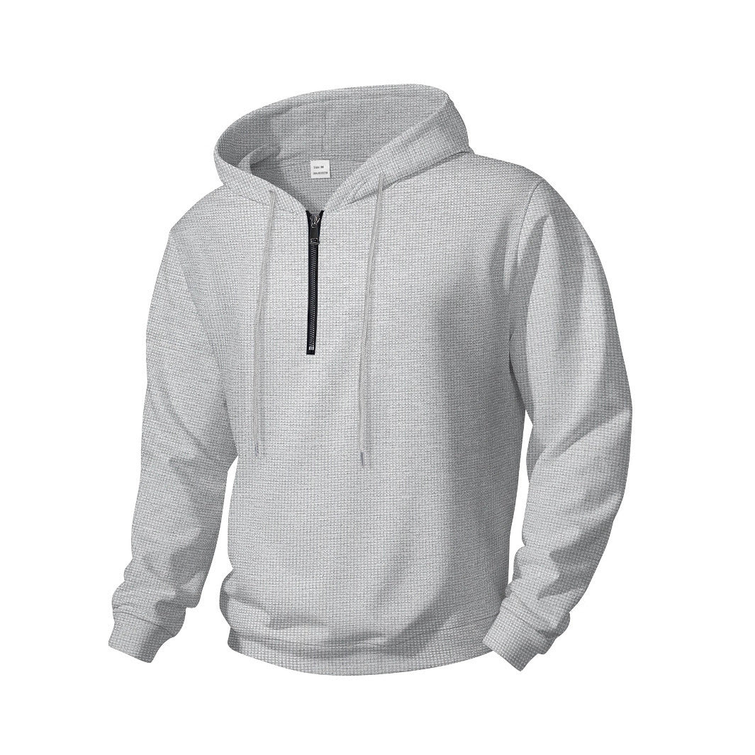 Herren Hoodie Sportlich Halbzipper Modern
