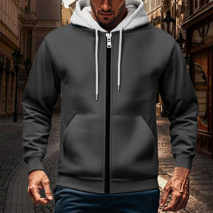 Herren Kapuzenjacke Doppellagig Warm Wasserabweisend