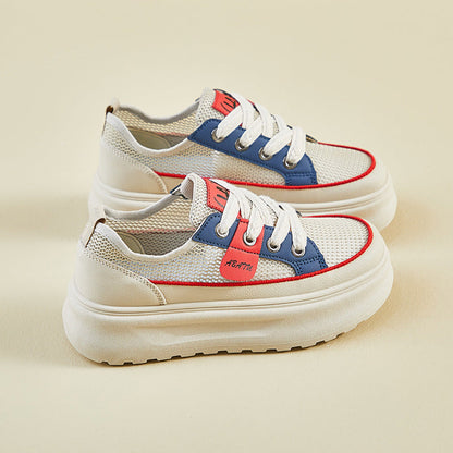 Damen Sneaker Komfortabel Leicht Luftig Weiße Sportschuhe