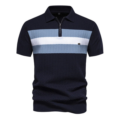 Herren Polo-Shirt Modern Strukturmuster Berlin Style